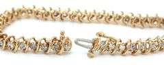 14kt Yellow gold 2.75ctw diamond S link bracelet