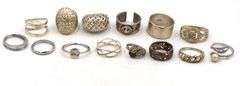Group lot of Vintage 925 sterling silver rings