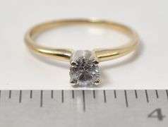 Stunning 14K Yellow Gold Solitaire Diamond Ring