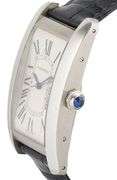 Cartier Tank Americaine WSTA0018, 27 X 45mm, Silver Dial, Stainless Steel Watch