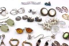 Group lot of Vintage 925 sterling silver earrings