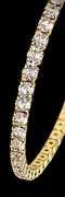 14 Kt Yellow  Gold Plated 5.75 Ctw Lab Simulated Diamond Tennis Bracelet