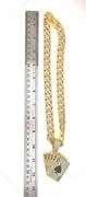 Huge 170.5 Gram 18 Kt Gold Plate Royal Flush Pendant Necklace