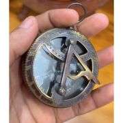 Brass Sundial Pocket Compass with Magnetic Needle