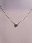 0.70ctw F, VVS1 lab grown diamond with 18" 14k gold pendent