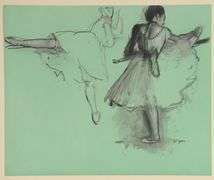 Extremely Rare Edgar Degas (after) Collotype Facsimile Drawing c. 1897