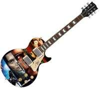 Johnny Depp Autographed Signed 1/1 Custom Graphics Photo Guitar ACOA