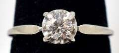 Stunning 14K White Gold Solitaire Diamond Ring