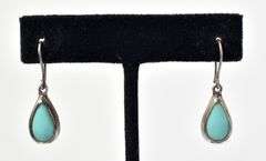 Turquoise Gemstone Dangle Earrings in Sterling Silver