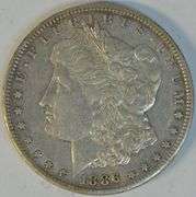 High grade scarce date 1886-S Morgan Silver Dollar in AU