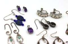 Group lot of Vintage 925 sterling silver earrings