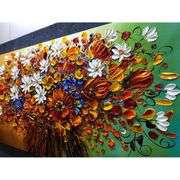 Oil on Canvas Flower Artwork
