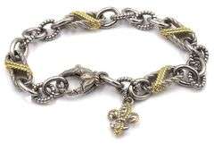 Lot of 2 Judith Ripka 925 sterling silver signed bracelets