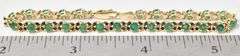 Wonderful 14K Yellow Gold Emerald Bracelet