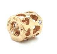 14kt Yellow gold Pandora tunnel of love diamond charm