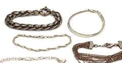 Group lot of 7 vintage 925 sterling silver bracelets