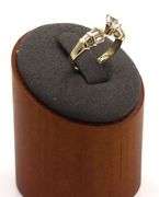 14kt Yellow gold 0.33ct pear shaped and baguette diamond engagement ring