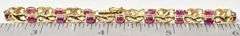 Amazing  Ruby Gemstone Bracelet in 14K Yellow Gold