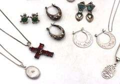 Group lot of Vintage 925 sterling silver mixed jewelry
