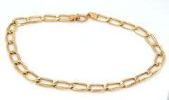 Italian 14kt yellow gold oval link bracelet