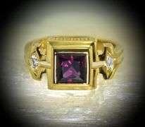 Gorgeous 18K Garnet and Diamond Ring