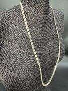 24k Gold Plated 925 Sterling Silver Diamond Cut Pave Curb Cuban Chain 24"