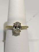 1.66ctw F, VVS1 lab grown diamond with 14k gold ring