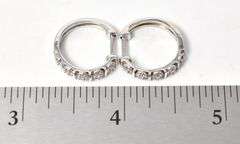 Diamond Hoop Earrings in Sterling Silver