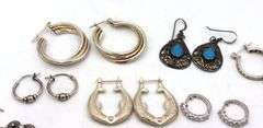 Group lot of Vintage 925 sterling silver earrings