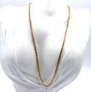 Italian 14kt yellow gold box chain necklace
