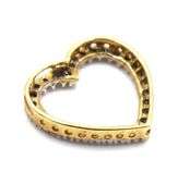 10kt Yellow gold diamond heart shaped pendant