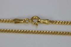 10k Yellow Gold-Hollow Curb Link Chain 1.85mm Necklace 22"