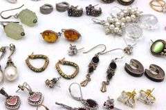 Group lot of Vintage 925 sterling silver earrings