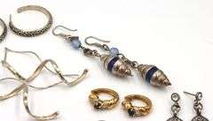 Group lot of vintage 925 sterling silver earrings
