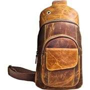 Handmade Buffalo Leather Crossbody Backpack