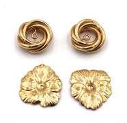 Two Pairs of 14K YG earring Jackets.