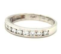 Platinum 1ctw channel set diamond band