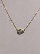 2.0ctw F, VVS1 lab grown diamond with 18" 14k gold pendent