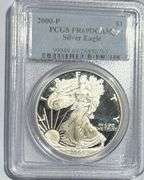 2000 P PCGS PR 69 D CAMEO Silver Eagle