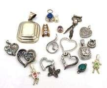 Group lot of Vintage 925 sterling silver pendants