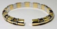 Outstanding Flexible 18K Diamond Cuff Bracelet