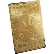 Buddha Gold Feng Shui Amulet Card