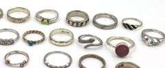 Group lot of Vintage 925 sterling silver rings