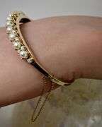 Stunning 14K Estate Pearl and Opal Bangle