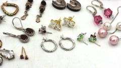 Group lot of Vintage 925 sterling silver earrings