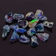 Lot of 5 Natural Black Opal Stones