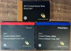 Very Valuable 2012 Proof Set and 2012 Mint Set. Both with COA's