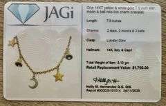 14K Gold Vintage Charm Bracelet