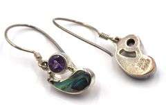 2 Pairs of Signed Sejan 925 sterling silver dangle earrings
