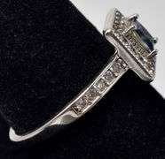 Mystic Topaz and CZ Gemstone Ring in Sterling Silver